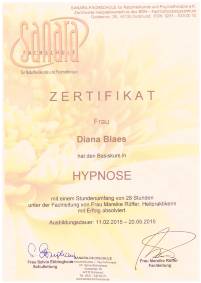 Zertifikat Hypnose 11.02.-20.05.2015